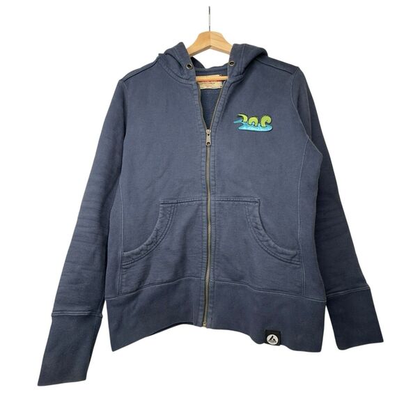 American Giant Hoodie Womens Medium Blue Long Sleeve Zip Up Sweatshirt Adult - Picture 3 of 16